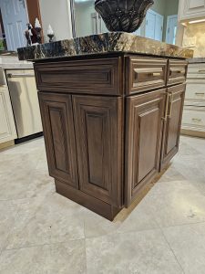 Custom kitchen island by Materia Cabinetry in Orlando